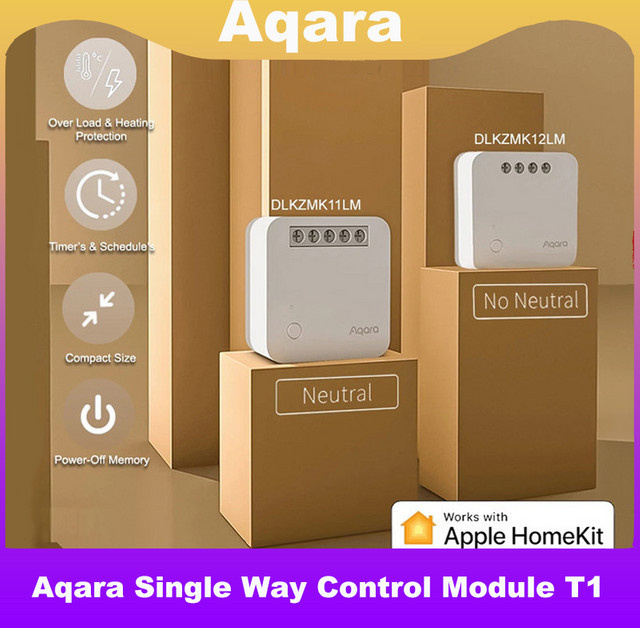Aqara T1 Einweg-Steuermodul Zigbee 3.0 kabelloser Relais-Controller 1 Kanal Weiß kompatibel mit Apple HomeKit - Bild 1