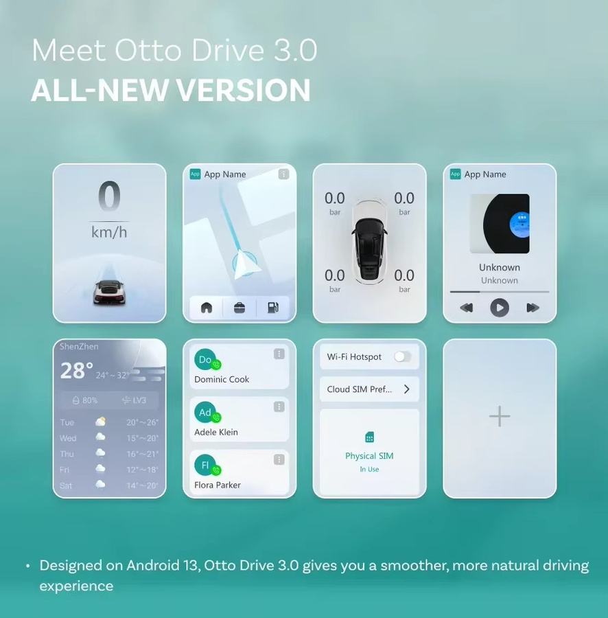 OTTOCAST P3 PRO Ai Box Wireless Carplay und Android Auto Adapter mit Android 13, Qualcomm 8-Kern Prozessor und Split Screen Funktion, Schwarz - Bild 3
