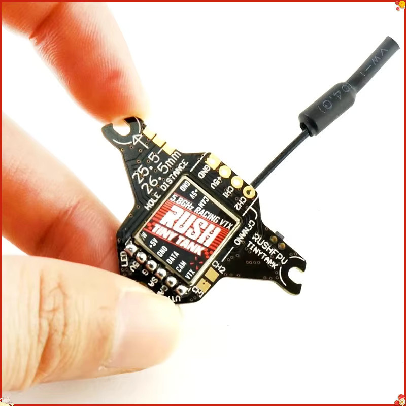 RUSH TINY TANK Nano VTX FPV-Sender mit 48 Kanälen, 350mW und LED-Erweiterungsplatine, Schwarz - Bild 2