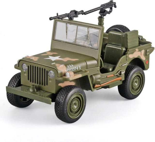 Linyi toy car Willys Gp Militär-Geländewagen, Modellauto, 1:32, Metall, ab 14 Jahren - Bild 1