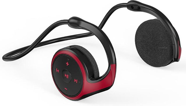 VAORLO Mini-Kopfhörer kabellos mit 8D-Surround-Sound und starkem Bass in Rot - Bild 1
