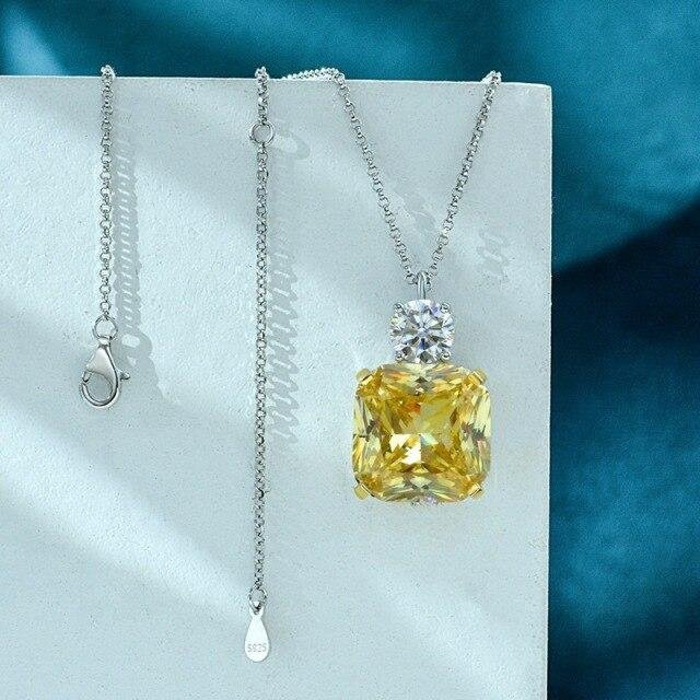 Halskette mit Anhänger 925 Silber, Diamant, Zirkonia, Damen, 40 cm - Bild 1