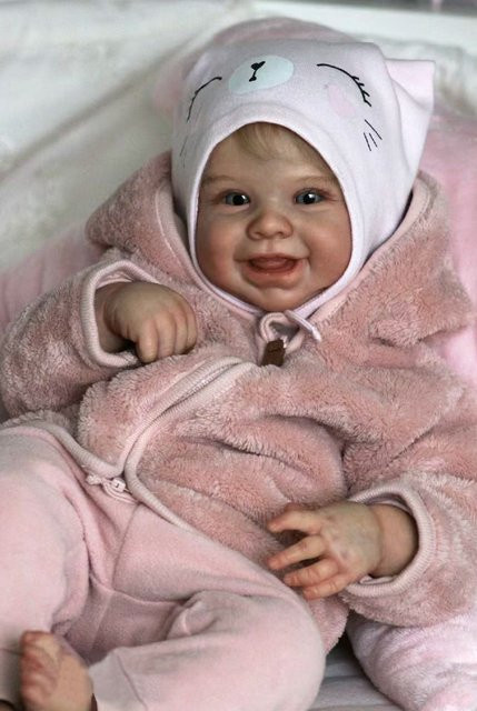 OtardDolls Harper Puppe, 18-Zoll, Vollsilikon, handgefertigt, Rosa - Bild 1