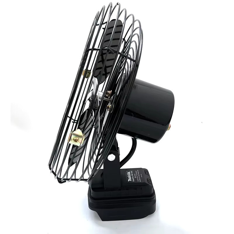 Makita Camping-Ventilator aus Metall in Schwarz, 8 Zoll, kabellos und tragbar, passend für Makita 18 V 20 V Akku - Bild 3