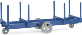 Fetra Langmaterial-Wagen 2113 aus Stahl mit Vollgummi-Bereifung und 2000kg Tragkraft - Bild 1