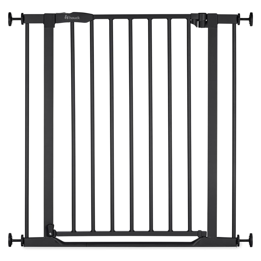 Hauck Türschutzgitter und Treppenschutzgitter Clear Step 2, Schwarz und Transparent, Breite: 75-80 cm - Bild 1