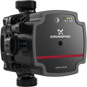 Grundfos Primärpumpe Solar Alpha 15-75 in Schwarz, G 1, 130mm, PN 10, 230 V - Bild 1