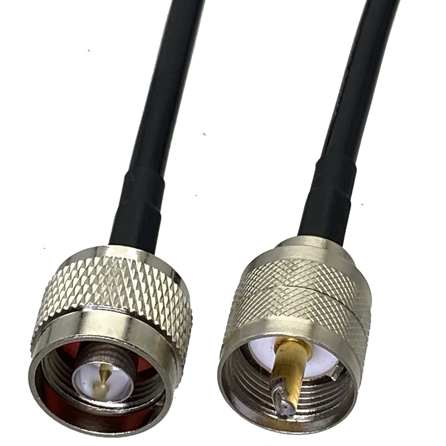 FJH Koaxial-Konverter-Steckverbinder Pigtail-Jumperkabel Gerade PL259 zu N RF für RG316 RG58 RG142 RG400 UHF FJH-04 - Bild 2