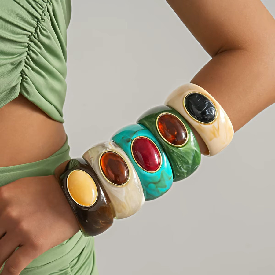 HUANZHI Armband, Acryl, Oval, Damen - Bild 2