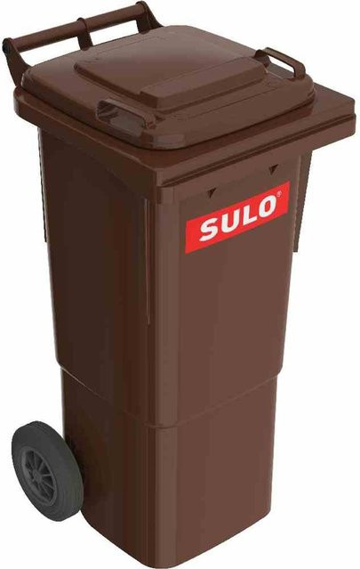 Sulo Müllgroßbehälter aus Kunststoff mit Flip-Lid in Braun, 60 l - Bild 1