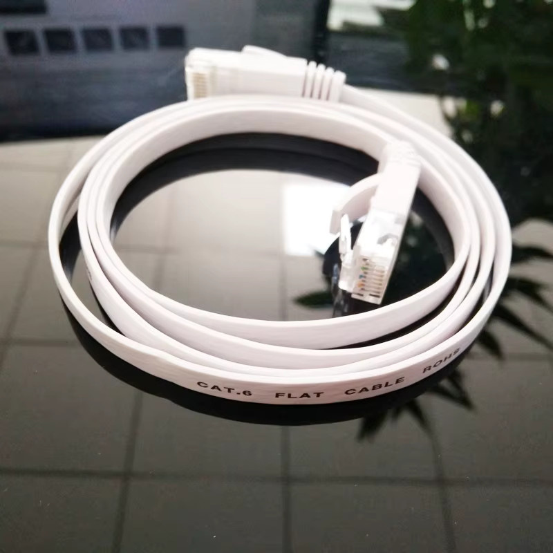 DUTRIEUX Cat 6 Ethernet-LAN-Patchkabel flach und wetterfest, Farbe: Weiß, Länge: 1000 m - Bild 2