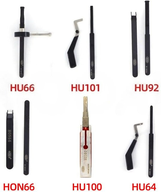 GOSO Innennut-Schlüsseldienstwerkzeuge HU66 HU101 HU64 HU92 HON66 HU100 in Schwarz für BMW, VW, FORD und HONDA - Bild 1