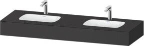 Duravit Qatego Einbauwaschtisch-Möbel-Set in Grau Matt, B/T/H: 160 x 55 x 17 cm - Bild 1