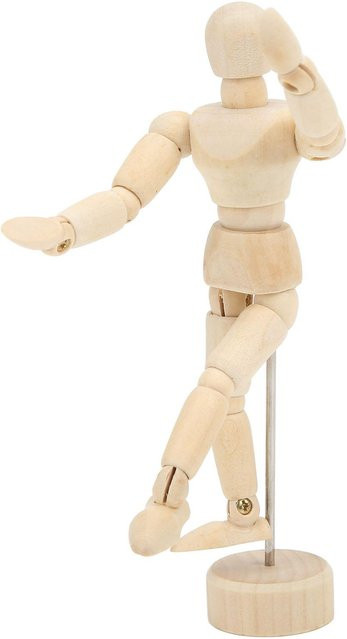 shoemst Holzpuppe, 14 Drehbar Gelenk, Zeichenpuppe, beige - Bild 1