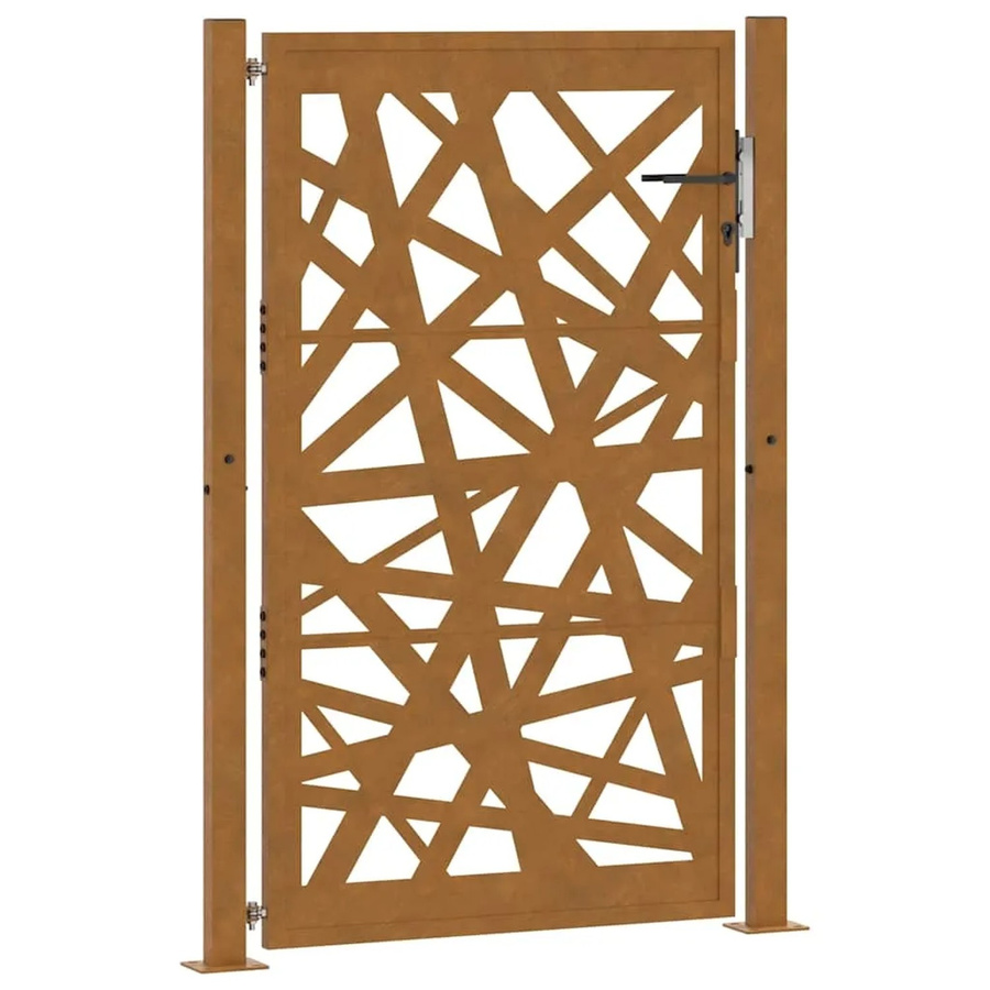 vidaXL Gartentor aus Cortenstahl in Braun, B: 110 cm, H: 155 cm - Bild 2