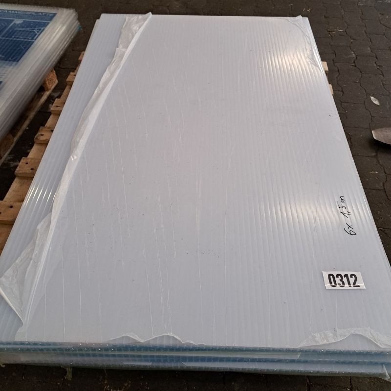 Friedrich von Lien AG Stegsiebenfachplatte Polycarbonat X-Struktur in Weiß, 6 Stück, B: 98 cm, L: 147 cm, Dicke: 25 mm - Bild 1