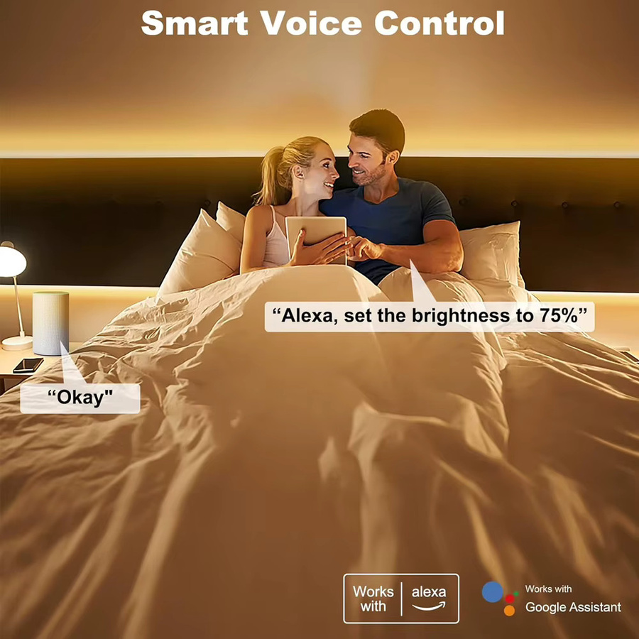 CENFAYA Tuya Zigbee 3.0 COB LED-Streifen 24V CCT Warmweiß bis Neutralweiß 3000-6500K Smart Home kompatibel mit Alexa und Google Assistant - Bild 2
