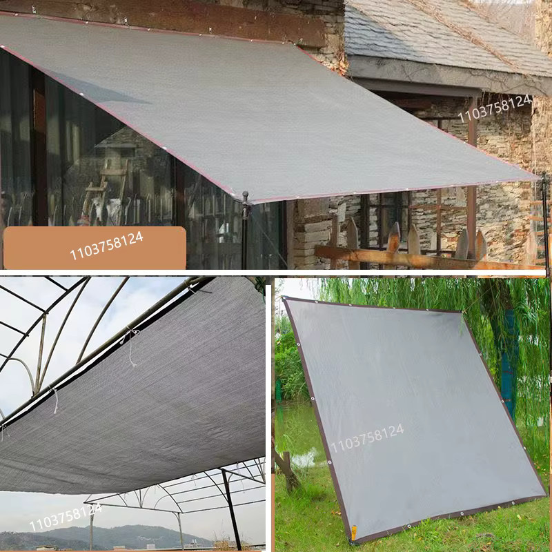 Graues Sonnenschutznetz mit UV-Schutz als Sichtschutz für Garten und Hof - Bild 4
