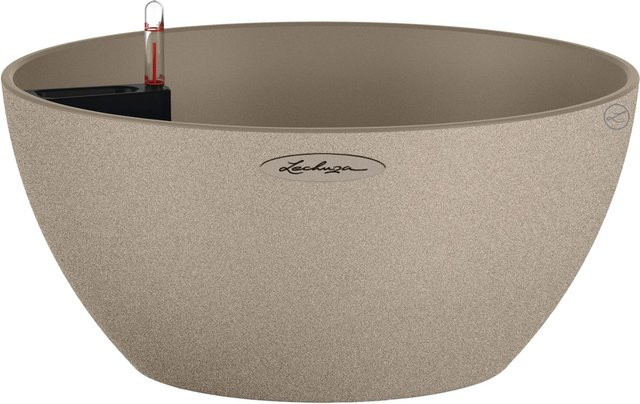 Lechuza Pflanzgefäß Cubeto Stone 30 in Sandbeige Ø 30 cm - Bild 1