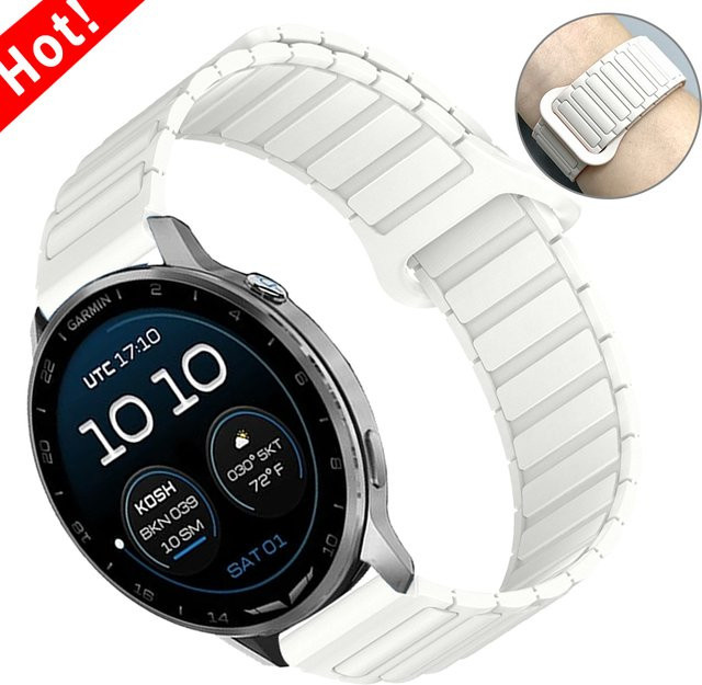 Uhrenarmband Silikon, Magnetisches Schlaufenarmband, 22mm 20mm, Unisex - Bild 1