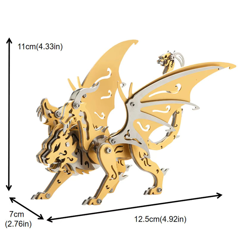MOKR Chimera 3D Metall-Puzzle, Fantasy, Metall, Orange - Bild 6