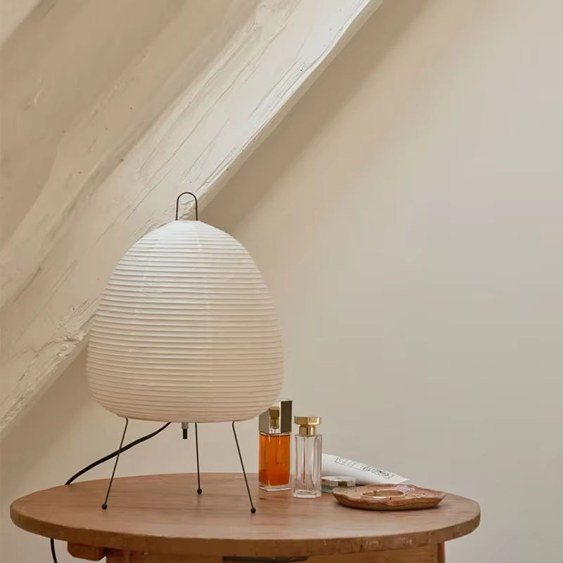 Claeted LED Moderne Tischlampe aus weißem Xuan Papier für Wohnzimmer, Schlafzimmer und Hotel - Bild 4