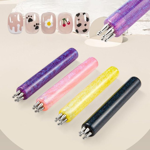 LEARNEVER Nagelkunst Punktierwerkzeug, 1,8mm Feinspitze, Gelb - Bild 1