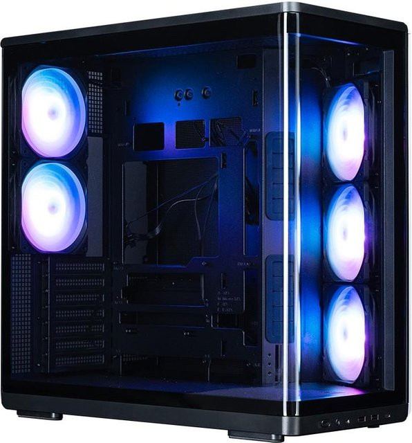 KATOMIX P60 Mid-Tower PC-Gehäuse mit 5x ARGB-Lüftern in Schwarz - Bild 1