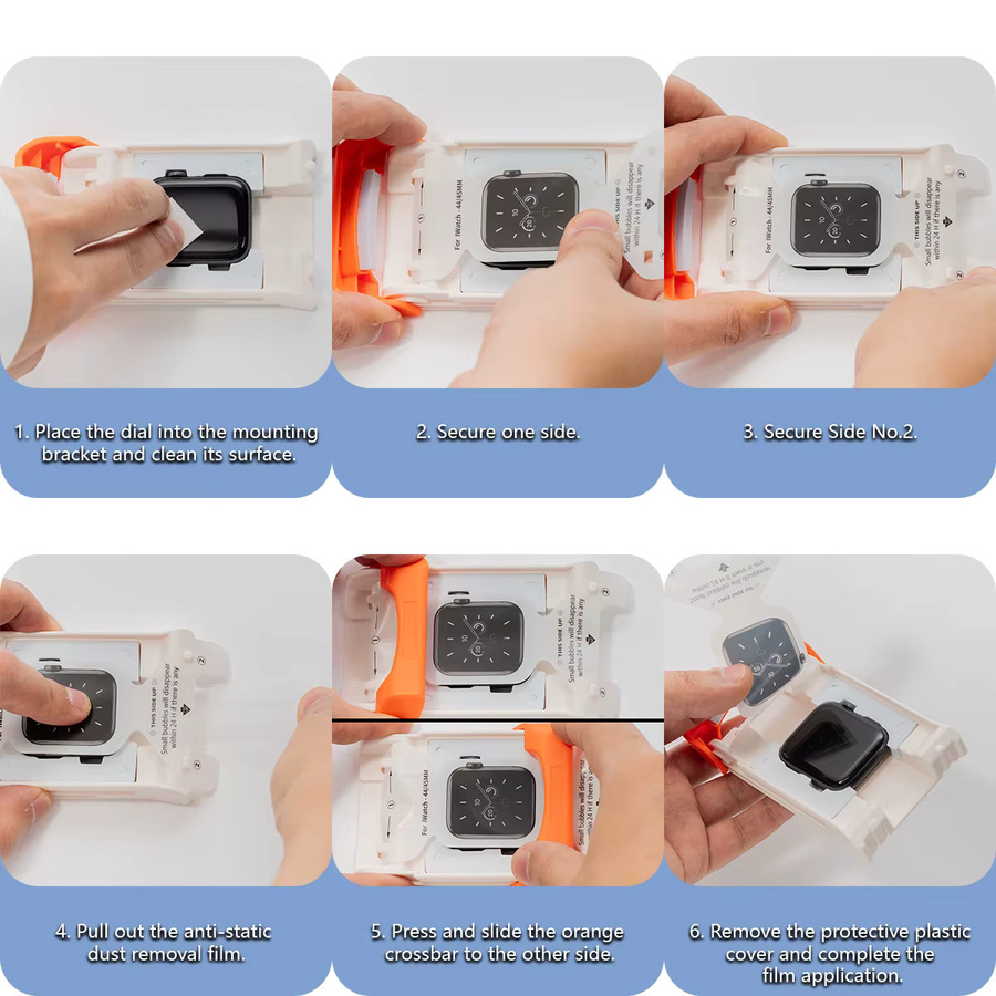 CHIICSMART Displayschutzfolie für Apple Watch, mit PC-Fixierwerkzeug - Bild 2