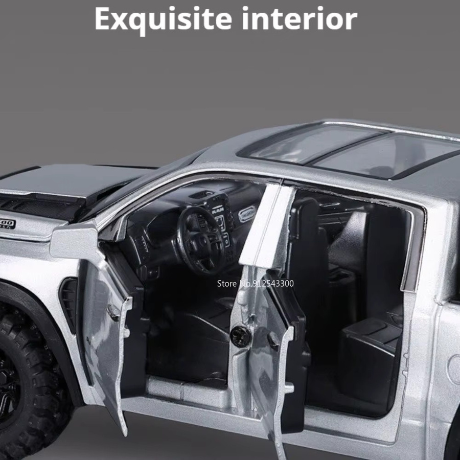 RMZ city Ram Mammoth 6X6 Auto-Modell, 1:32 Maßstab, mit Licht und Sound - Bild 4