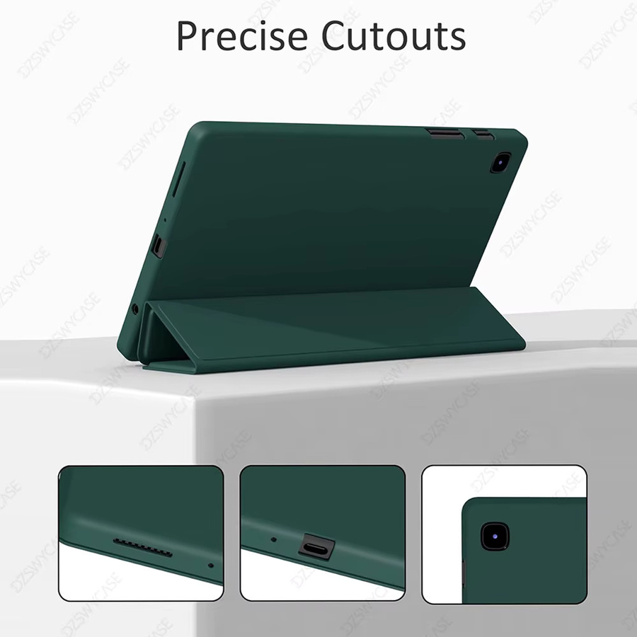 DZSWYCASE Schutzhülle für Samsung Galaxy Tab A7 Lite 8,7 Zoll 2021 mit dreifach faltbarer Standfunktion und weicher TPU-Rückseite, Schwarz oder Grün - Bild 6