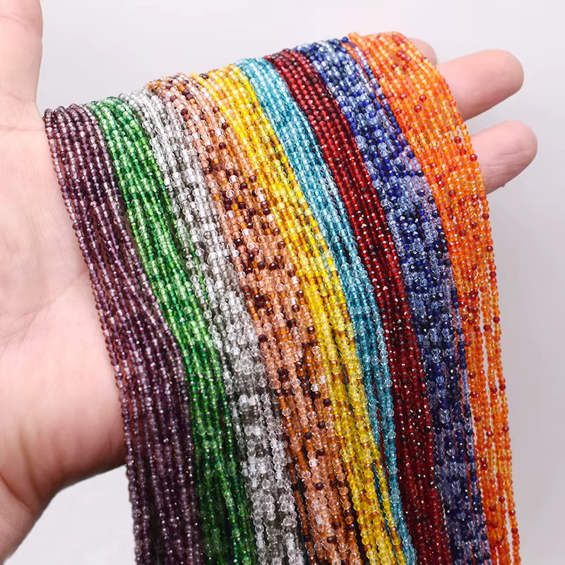 YanQi Glas Perlen, Runde Facette, Kristall, 2mm, Gemischte Farben - Bild 3
