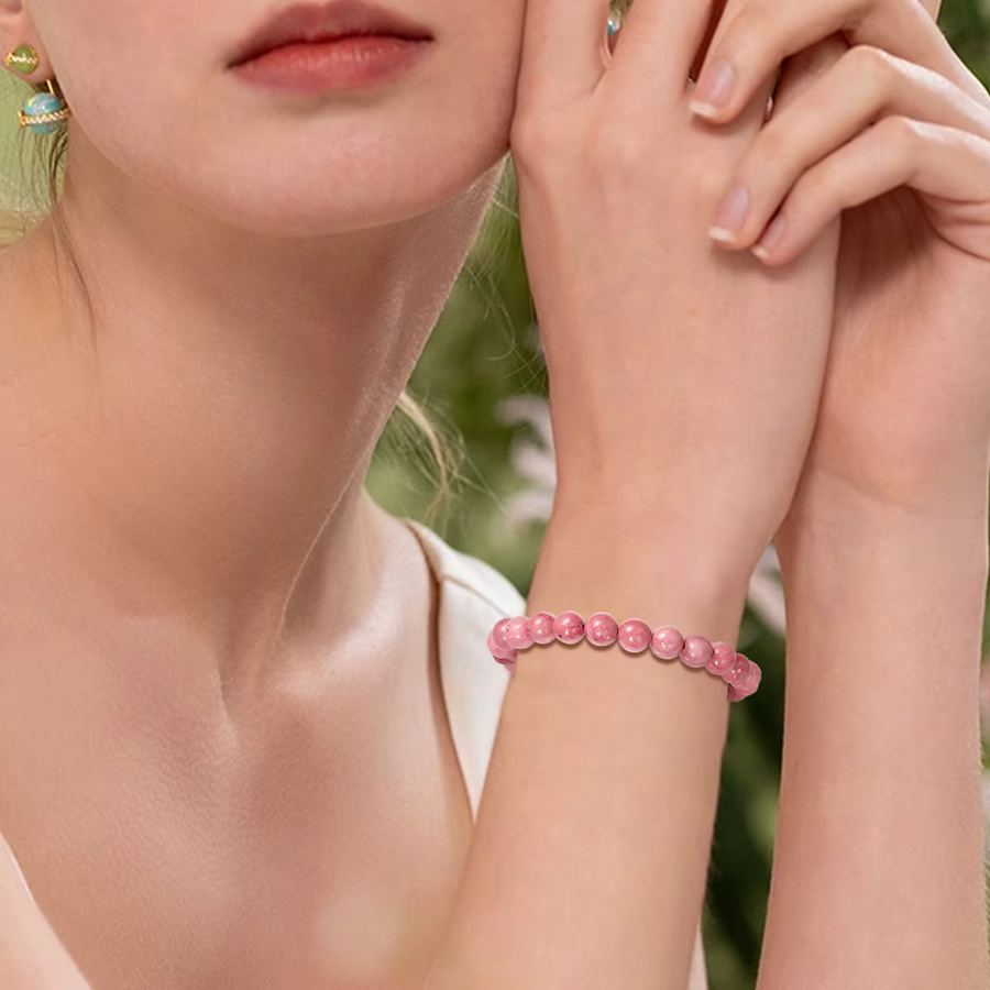 SANSWL Armband, Rhodochrosit-Steinperlen, 8 mm, Bunt - Bild 4