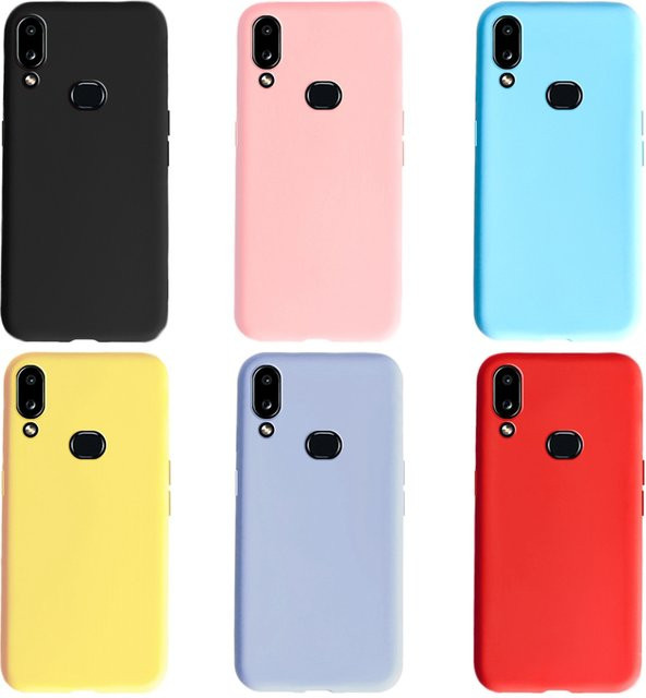 Stoßfeste Silikon und TPU Handyhülle für Samsung Galaxy A10, A10s, A10e, A20, A20s, A20e, A30, A30s, A40, A50 in Pink - Bild 1