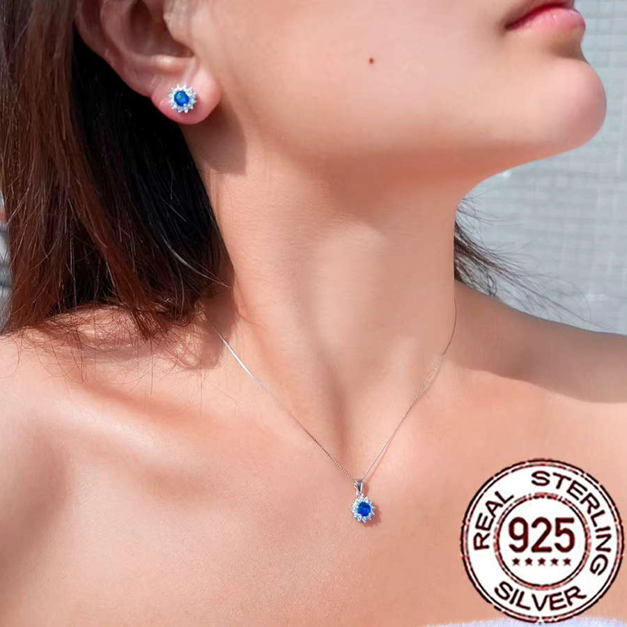 CWWZircons Schmuck-Set, 925 Silber, Zirkonia, Damen - Bild 2