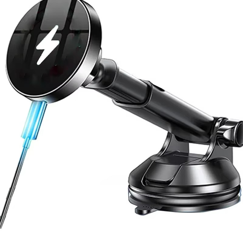 UYUXIO Magnetische Kabellose Auto-Ladegerät Armaturenbrett-Halterung in Schwarz - Bild 7