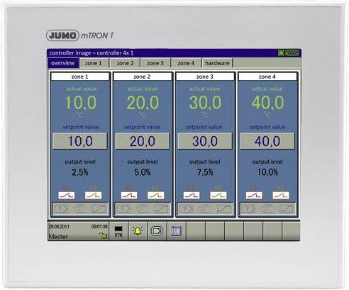 Jumo SPS-Panel PC in Grau mit Ethernet/LAN und USB-A - Bild 1