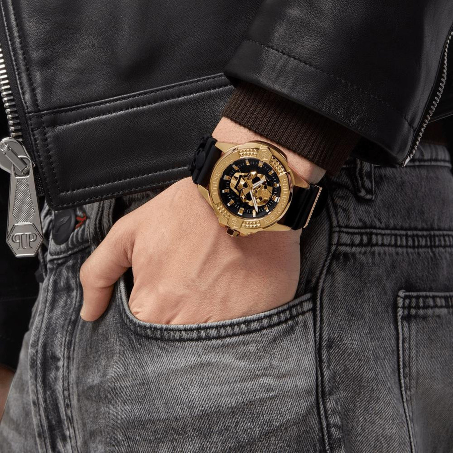 Philipp Plein Armbanduhr, Totenkopf, Quarz, Edelstahl, 44 mm, Herren - Bild 4