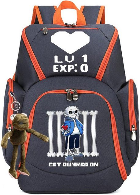 3-teiliges Schulrucksack-Set in Schwarz aus Oxford-Stoff mit großem Fassungsvermögen inklusive Federmäppchen und Schultergurt - Bild 1