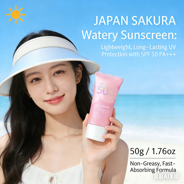LAIKOU Japan Sakura Sonnenschutz Creme, SPF 50, 50g - Bild 1