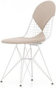 Vitra Wire Chair Dkr 2 aus lackiertem Stahl in Pink mit Sitzkissen - Bild 1