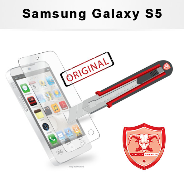 5er Pack Bull-Products Panzerglas Displayschutzfolie für Samsung Galaxy S5 in Transparent - Bild 1