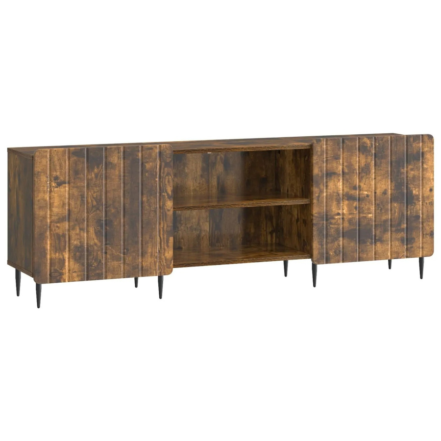 vidaXL TV-Schrank Modern in Geräucherten Eiche, B/T/H: 150 x 31 x 52 cm - Bild 2