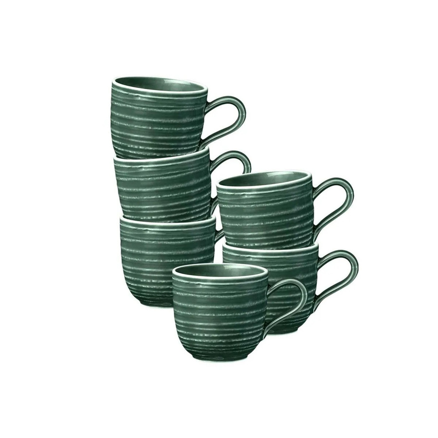 Seltmann Weiden Terra Espressotassen aus Porzellan, 6er Set, Grün, 0,09 l - Bild 2