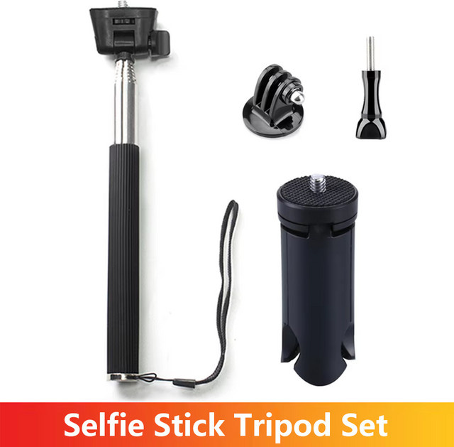 EXSKOF Selfie Stick Desktop Stativ Adapter Basis für GoPro Hero 13 12 11 10 9 Insta360 SJCAM AKASO Osmo Action Kamera Zubehör in Schwarz - Bild 1