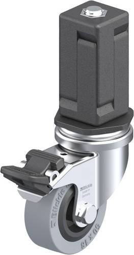 Blickle Lenkrolle LRA-VPA 50G-FI-EV05 mit Feststeller in Schwarz und Grau, Rad-Durchmesser: 50 mm, Tragfähigkeit: 40 kg - Bild 1