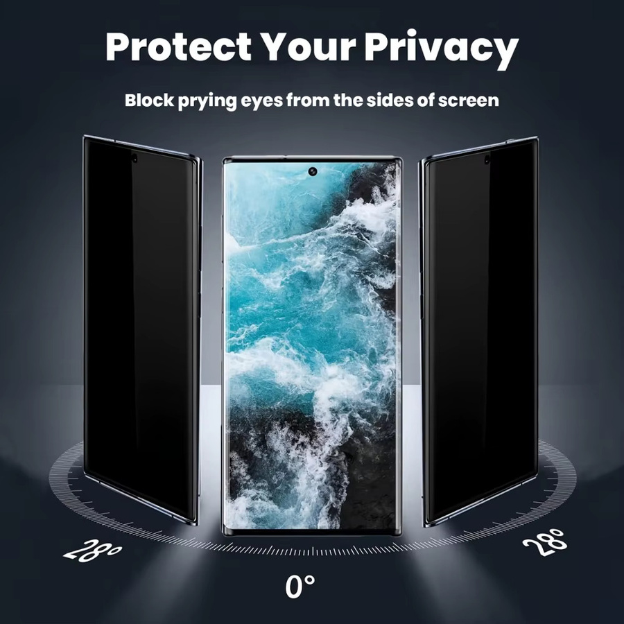 NNBILI 3er Set Anti-Spy Hydrogel Displayfolie für Samsung Galaxy S23 S24 S25 S22 S21 S20 Ultra S10 Plus S20 FE Rand Privatsphäre Schutzfolie Transparent - Bild 2