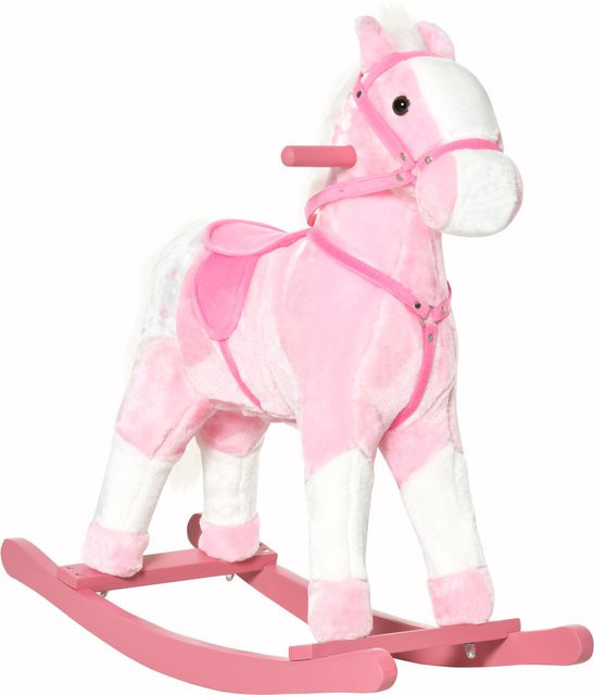 HOMCOM Schaukelpferd Schaukeltier, rosa, ab 3 Jahre - Bild 1