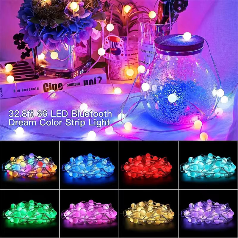Acosh Neon RGBIC LED String Light mit Bluetooth und USB, Runde Multicolour Lichterkette für Home und Garten zur Festival Dekoration - Bild 6