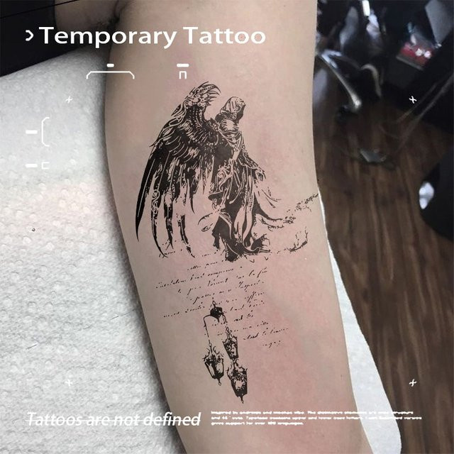 Fallen Angel Temporäre Tattoos, Wasserdicht, Unisex - Bild 1